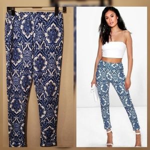 BOOHOO tonal skinny trousers sz 6